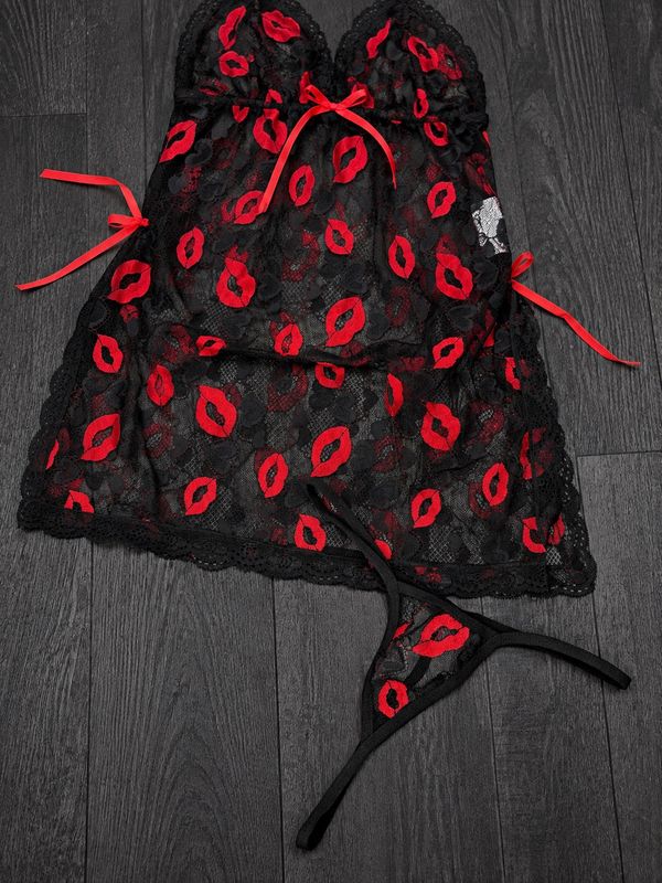 Vestido de lenceria mas colaless de encaje