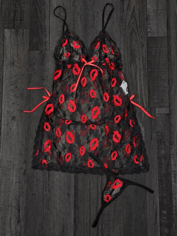 Vestido de lenceria mas colaless de encaje