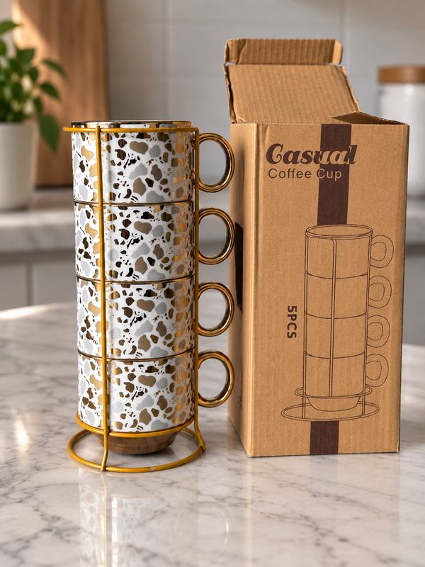 Set de 4 tazas de ceramica Set de 4 tazas de ceramica