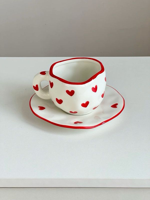 Taza de ceramica corazon Taza de ceramica corazon