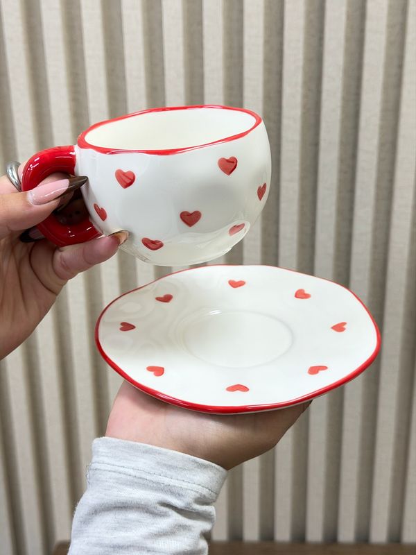 Taza de ceramica corazon
