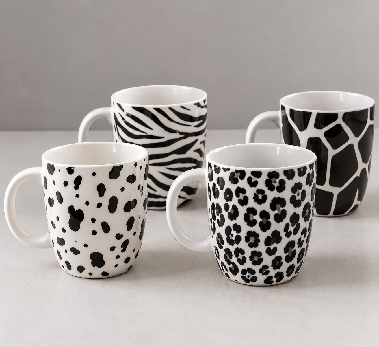 Taza diseños blanco y negro