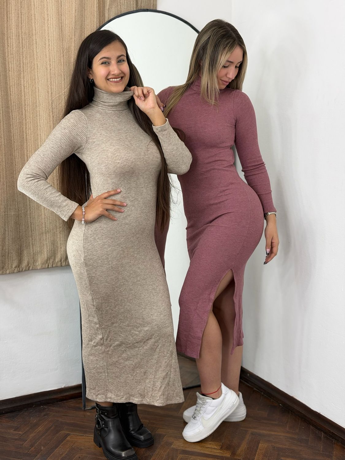Vestido mangas largas por mayor ($ 410 c/u paquete mínimo de 12 unidades)