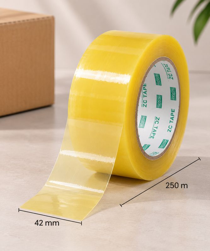 Cinta adhesiva transparente de embalaje 42mm x 250m por mayor ($130 c/u caja minima de 36 unidades)