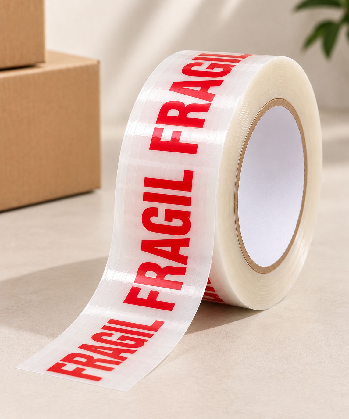 Cinta de empaque fragil de 42mm x 150m