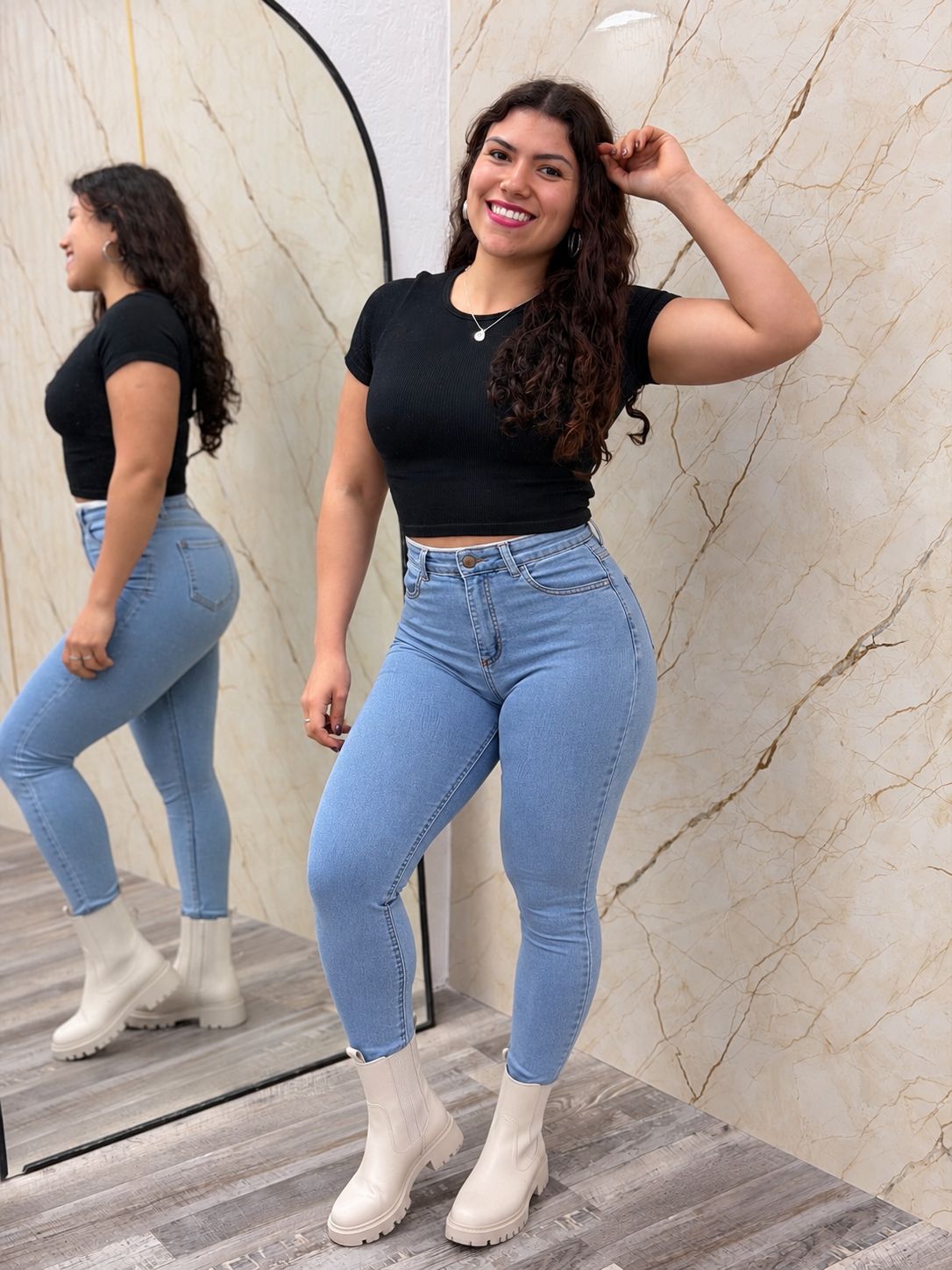 Jeans chupin claro