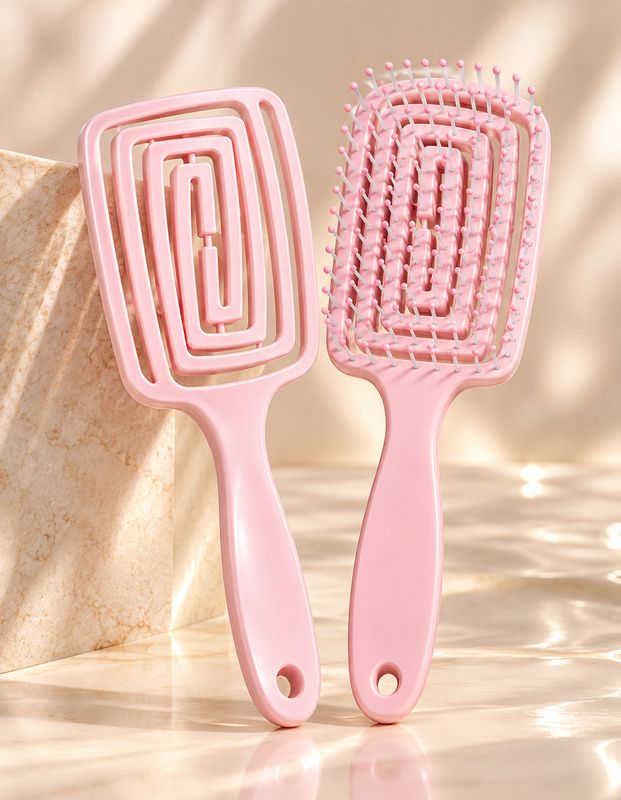 Cepillo flexible rectangular diseño espiral por mayor ($89 c/u paquete de 12 unidades)