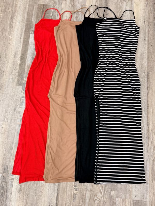 Vestido largo con breteles