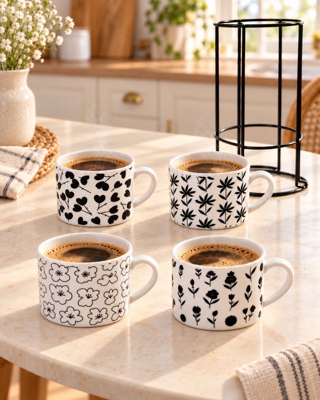 Set de 4 tazas Pinterest