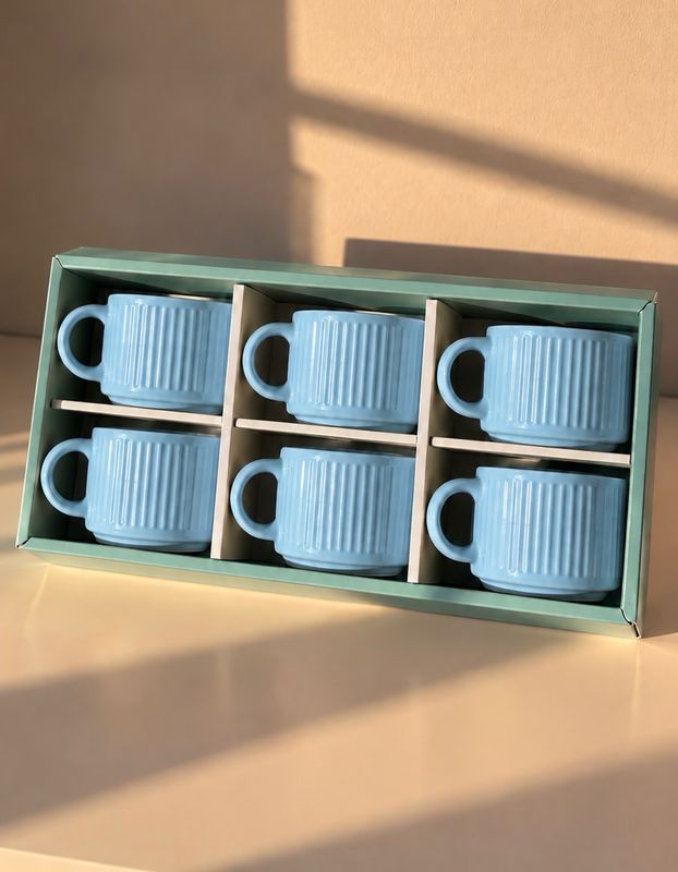 Set de 6 tazas de ceramica vintage Set de 6 tazas de ceramica vintage