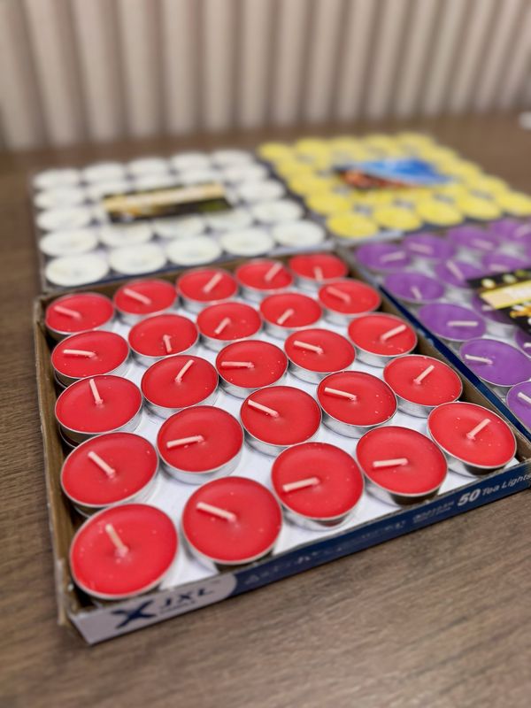 Caja de 50 velas redondas