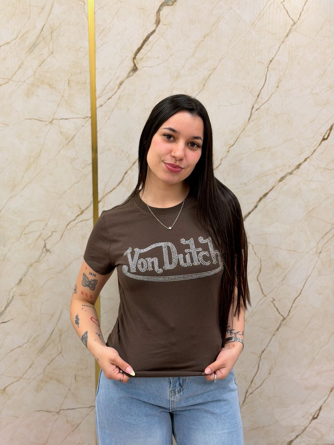 Remera estampada mangas cortas