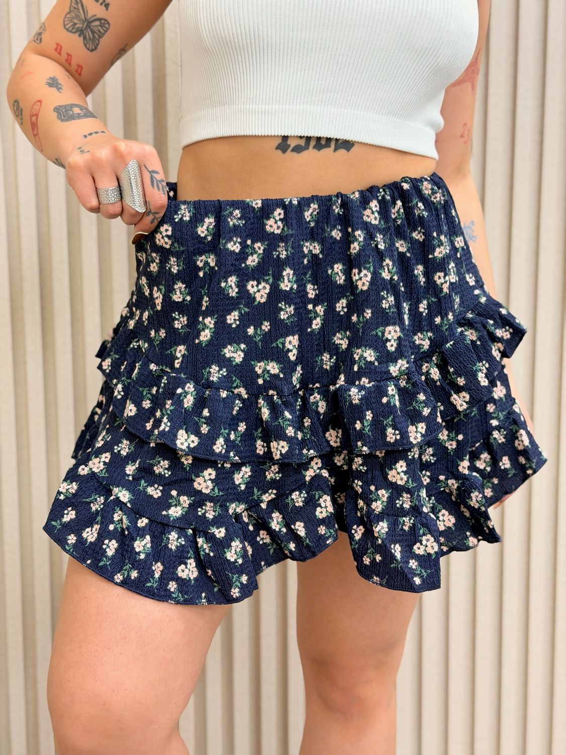 Pollera de tul con vuelos