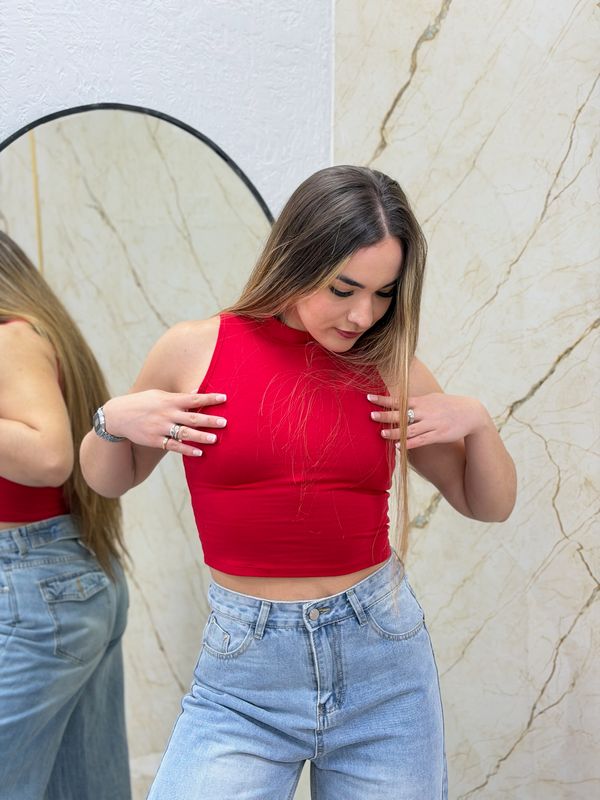Top musculosa cuello alto