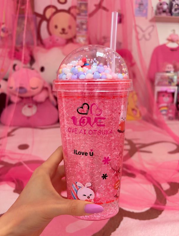 Vaso plastico con sorbito por mayor ($150 c/u paquete de 12 unidades)