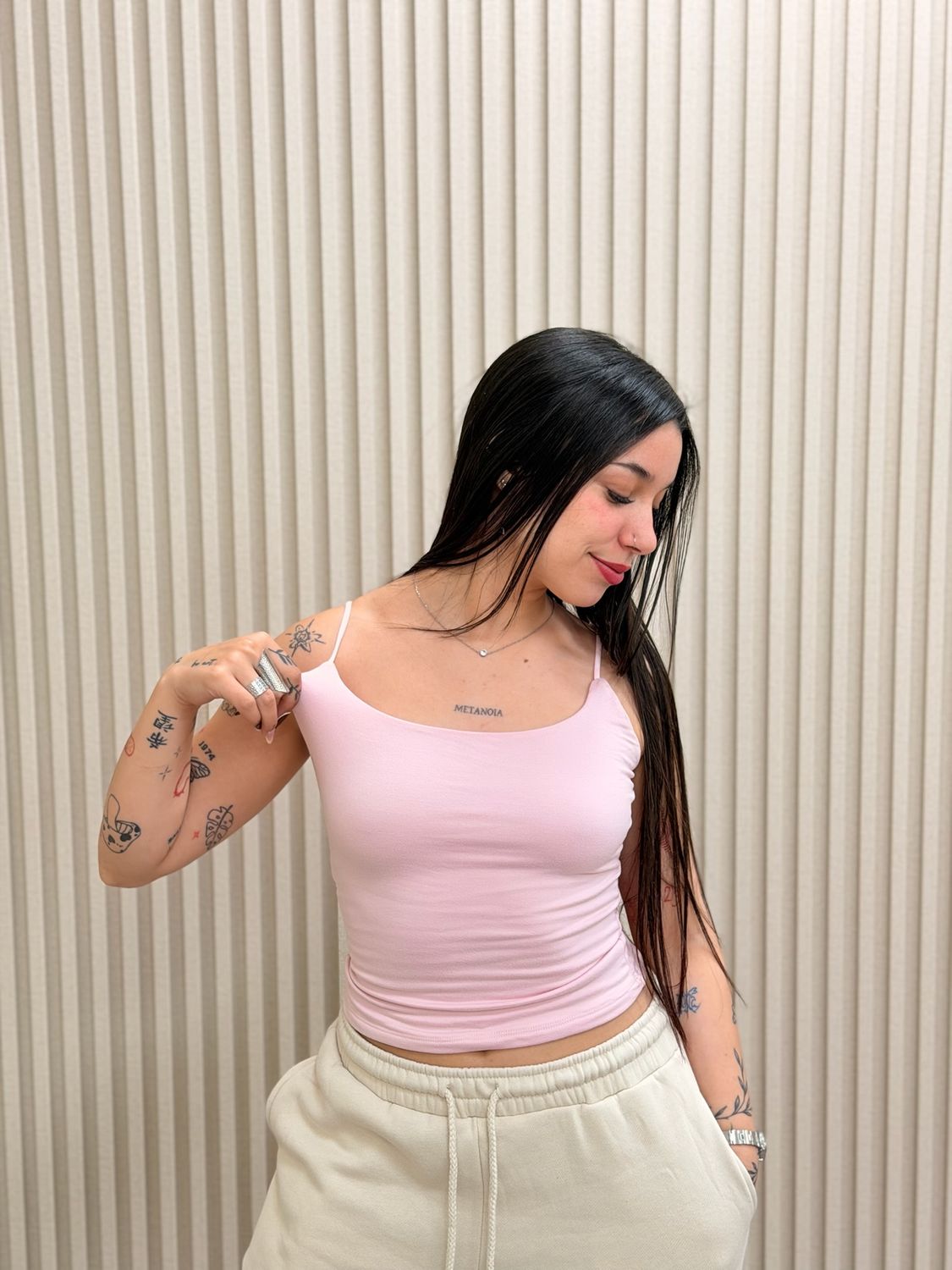 Remera basica con breteles por mayor ($190 c/u paquete de 12 unidades
