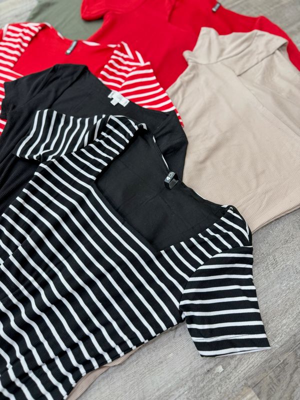 Vestido midi escote cuadrado por mayor ($390 c/u paquete de 12 unidades)