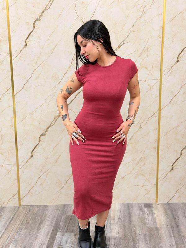 Vestido midi basico por mayor ($390 c/u paquete de 12 unidades