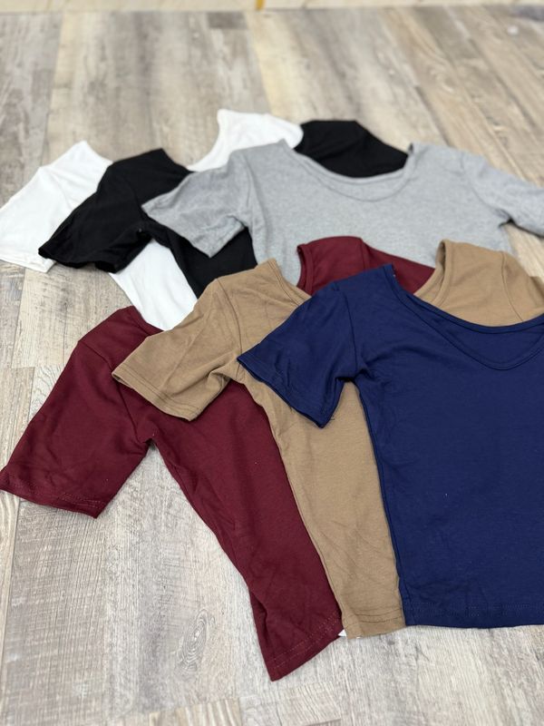 Remera mangas cortas por mayor ($290 c/u paquete de 12 unidades)