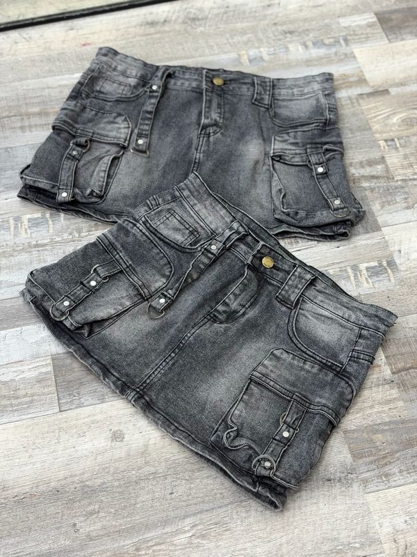 Pollera jean cargo