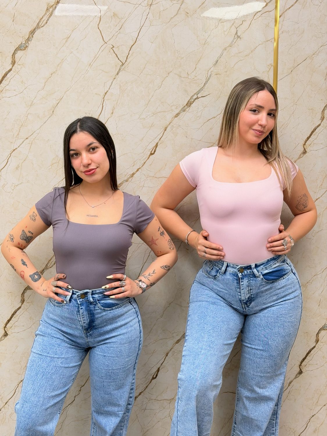 Body remera escote cuadrado Body remera escote cuadrado