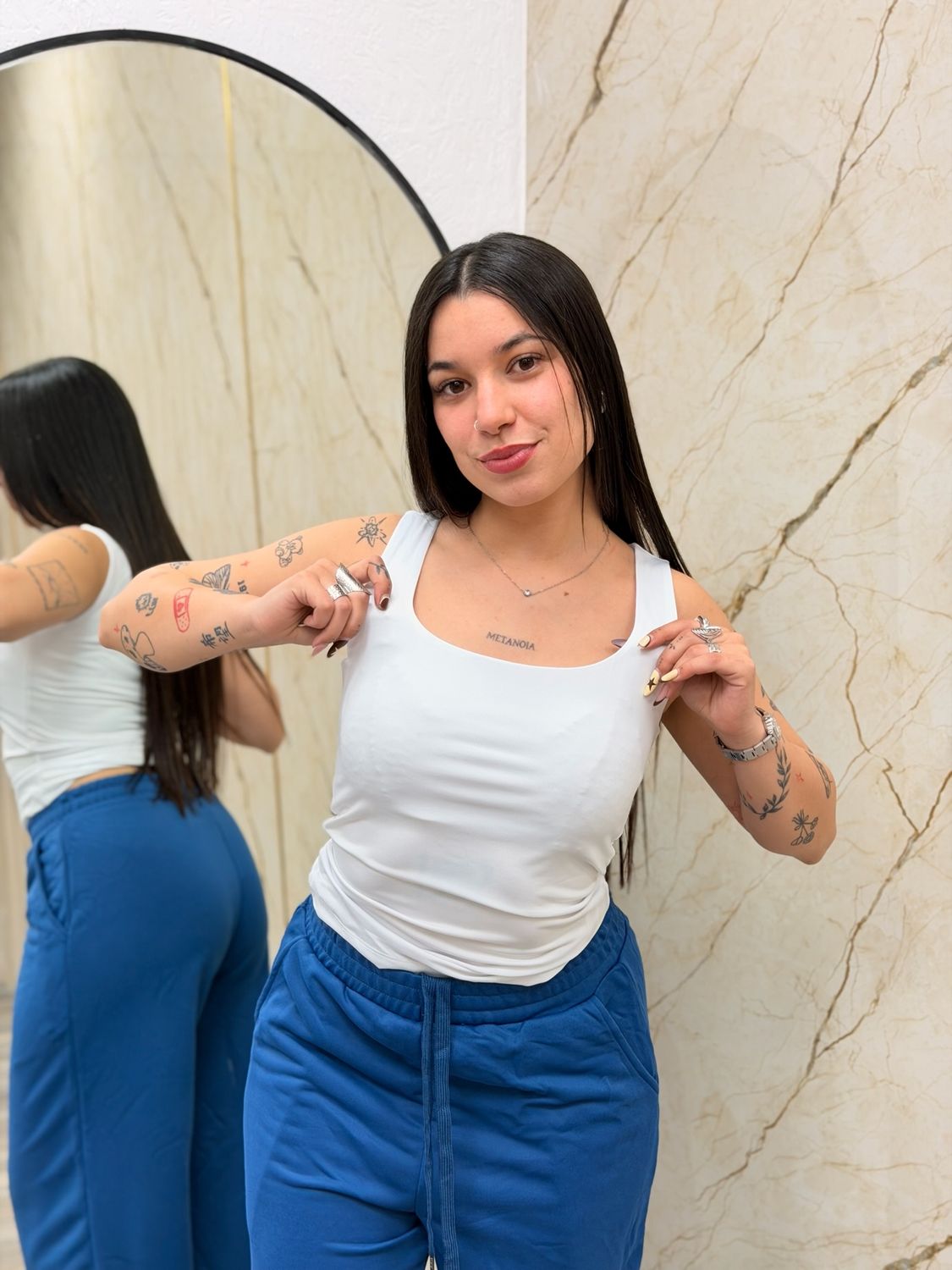 Top musculosa escote cuadrado Top musculosa escote cuadrado