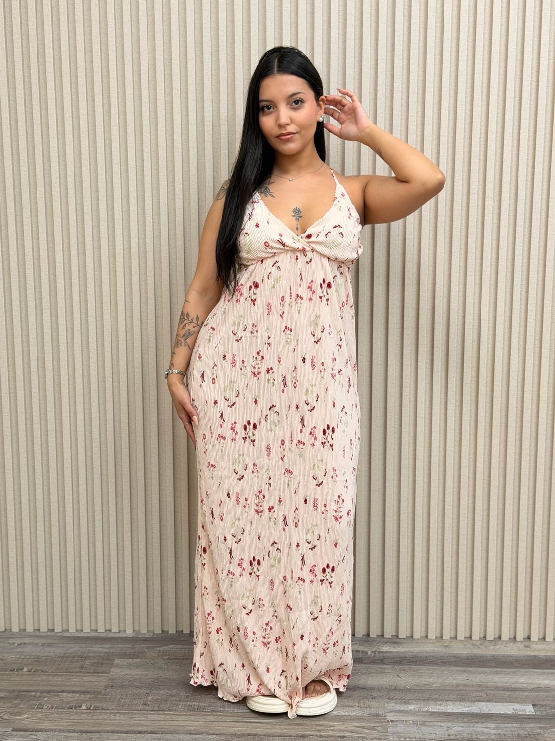 Vestido largo con breteles