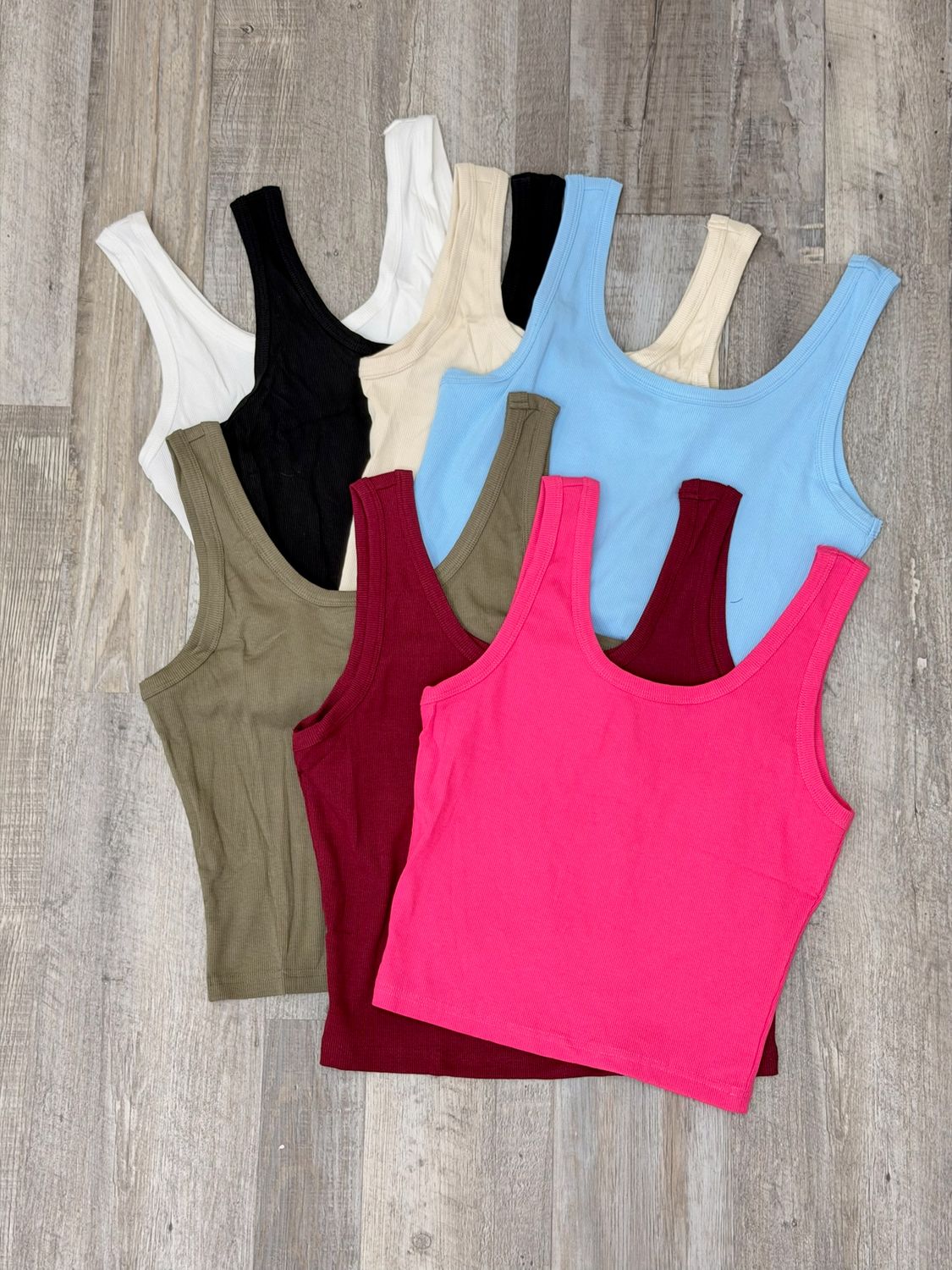 Top musculosa por mayor ($ 190 c/u paquete de 6 unidades)