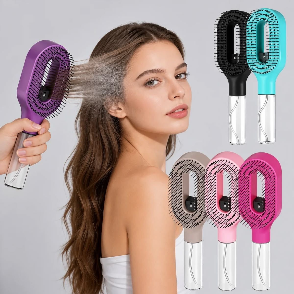 Cepillo con spray  por mayor ($ 150 c/u paquete de 6 unidades)