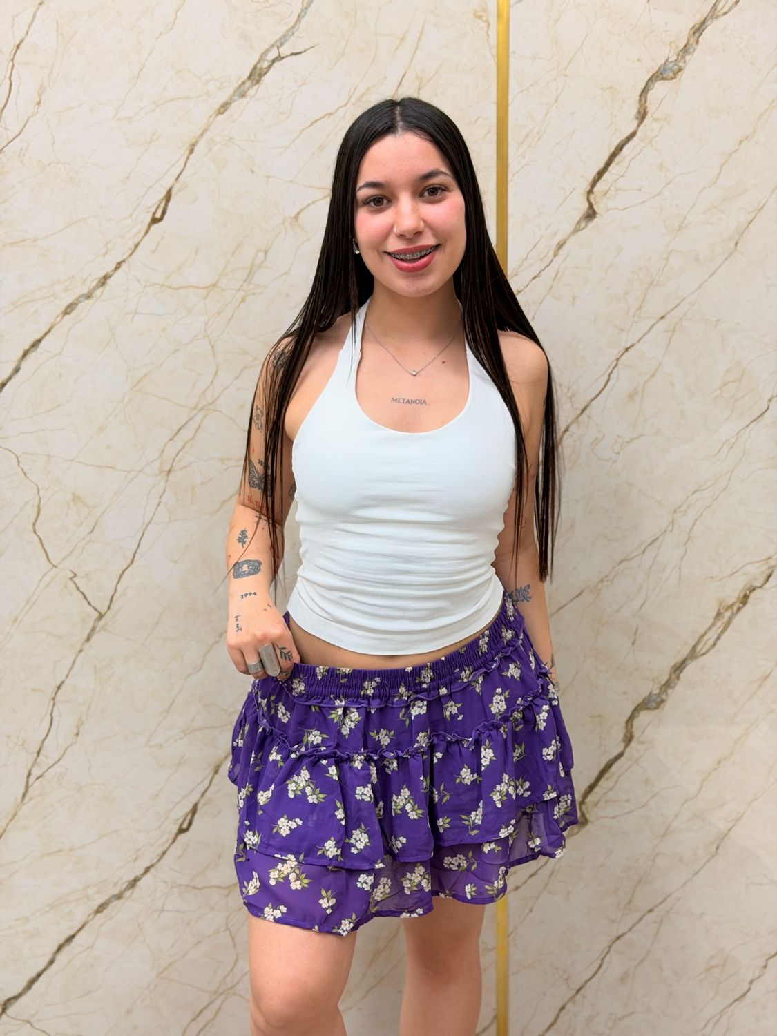 Pollera estampada por mayor ($ 290 c/u paquete de 6 unidades)