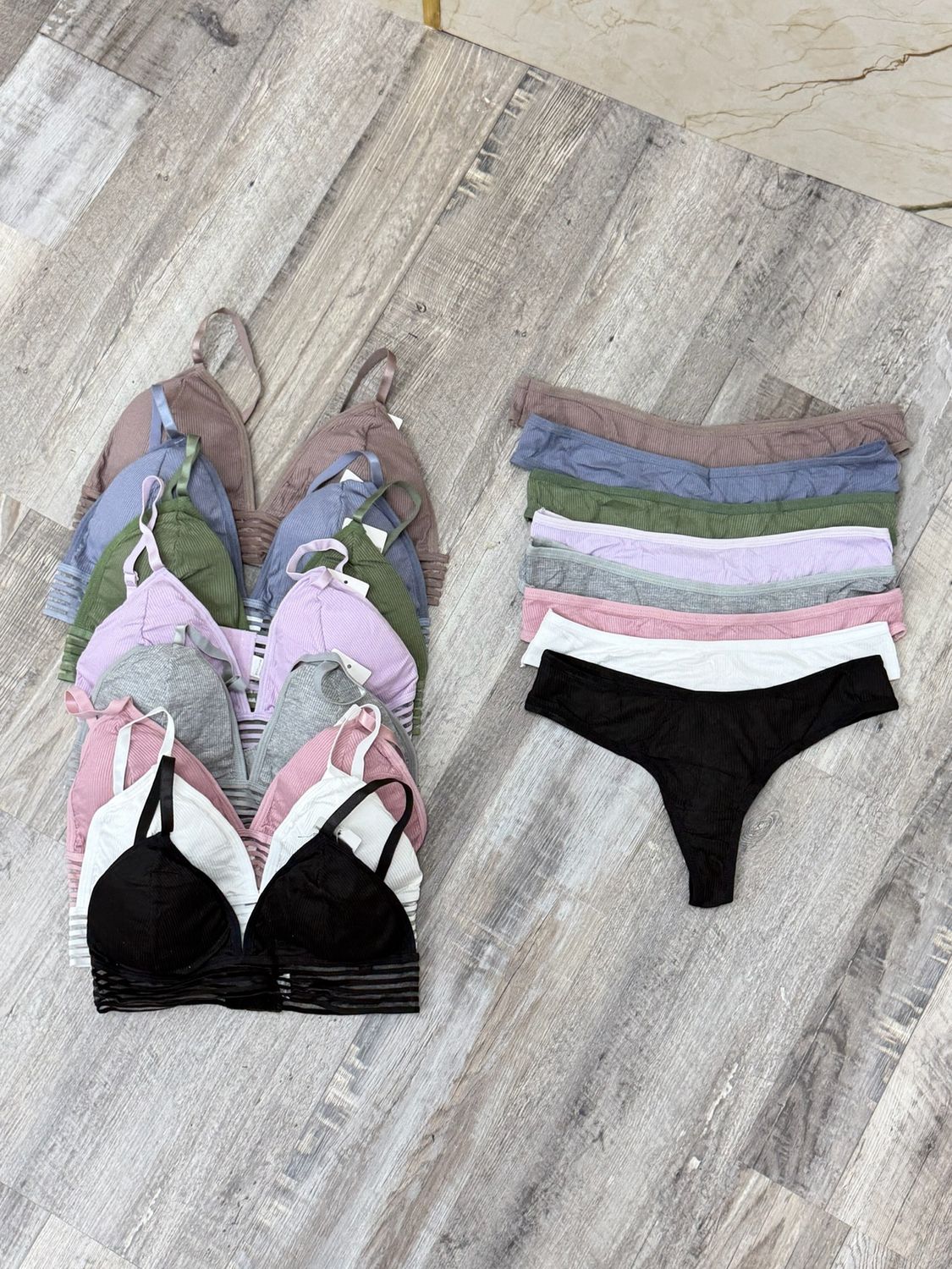 Conjunto de Ropa Interior  por mayor ($290 c/u paquete de 6 unidades)