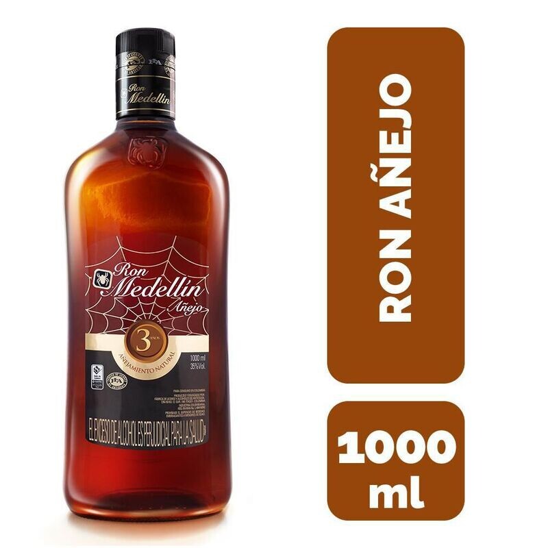 RON MEDELLIN LITRON 1000ML