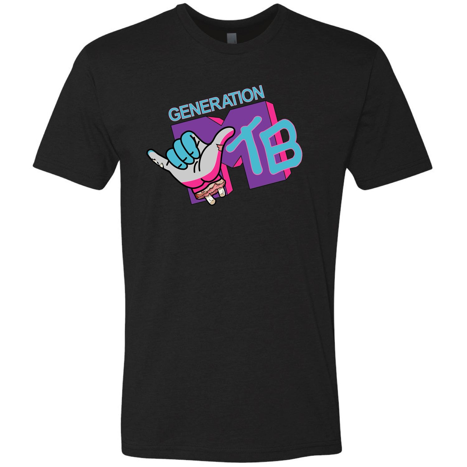 Purple Logo Tee - Black