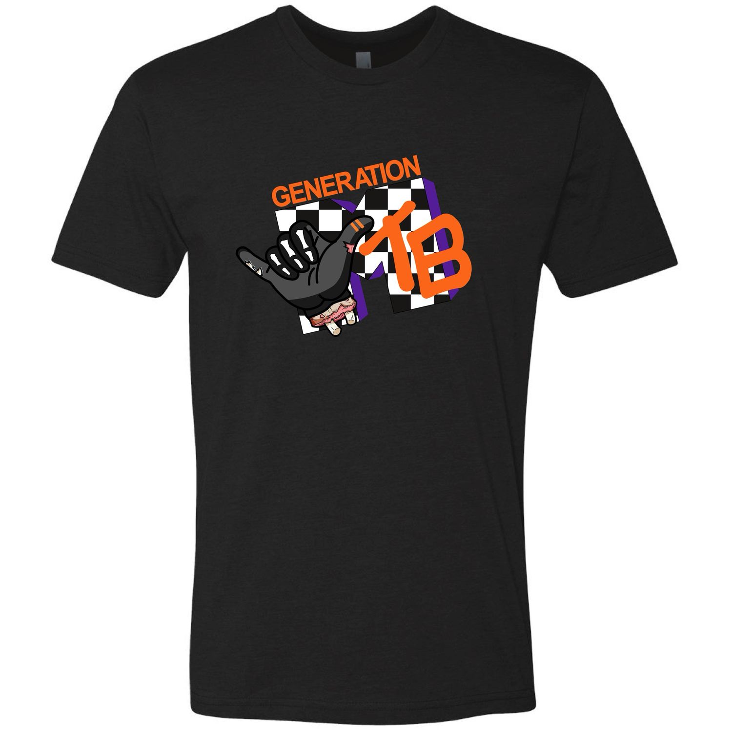 Race Checkers Logo Tee - Black