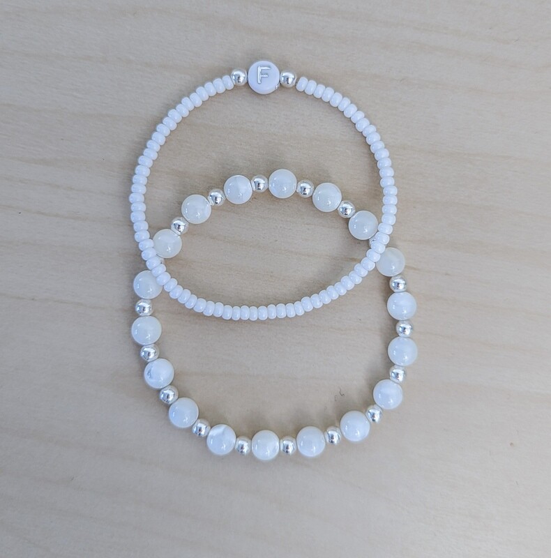 Mother Of Pearl and Sterling Silver duo