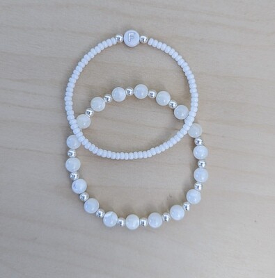 Mother Of Pearl and Sterling Silver duo