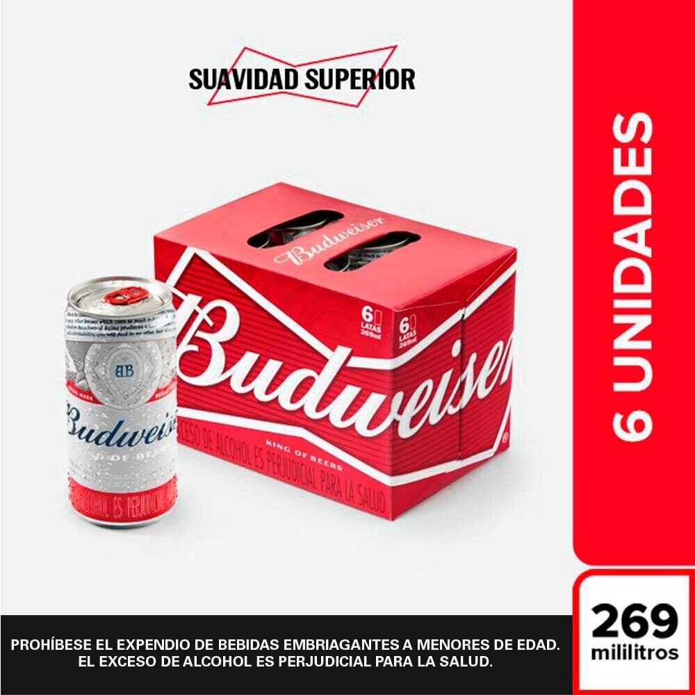 Cerveza Budweiser lata x 24