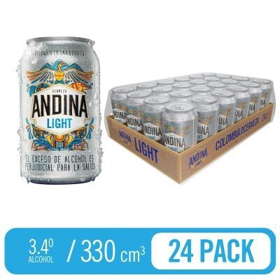 Cerveza Andina Light lata 330 x 24