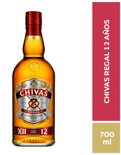 Chivas 700 ml 12 años