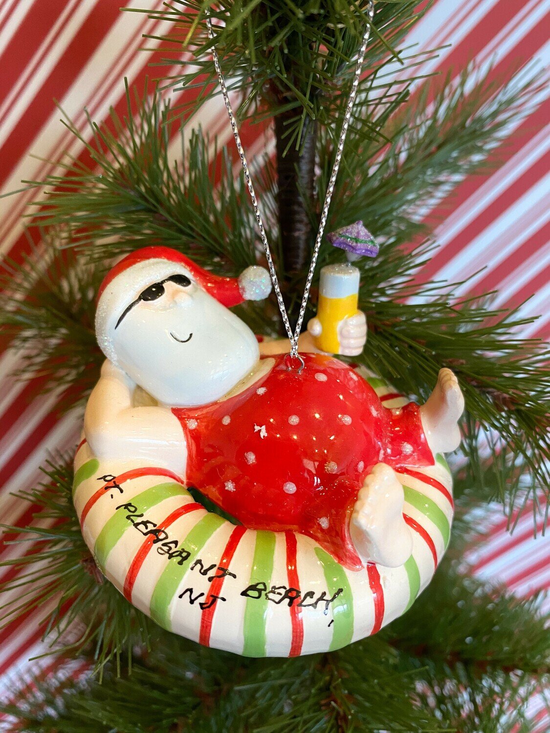 Santa Inner Tube Ornament