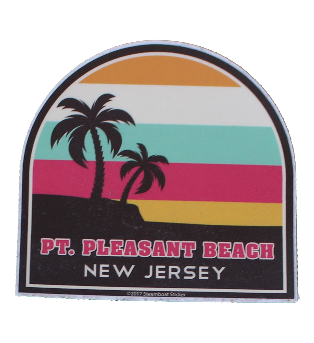 Sticker Palm Tree Sunset Point Pleasant Beach New Jersey