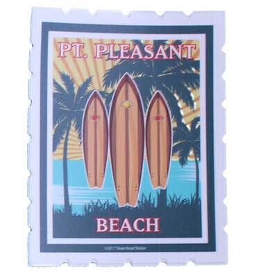 Sticker surfboards stamp Point Pleasant Beach