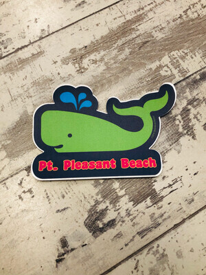 Sticker preppy green whale Point Pleasant Beach