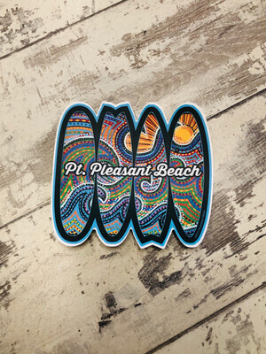 Surfboards sticker Point Pleasant Beach