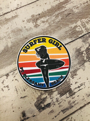 Sticker surfer girl Point Pleasant Beach