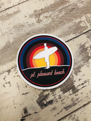 Sticker surfer dude Point Pleasant Beach