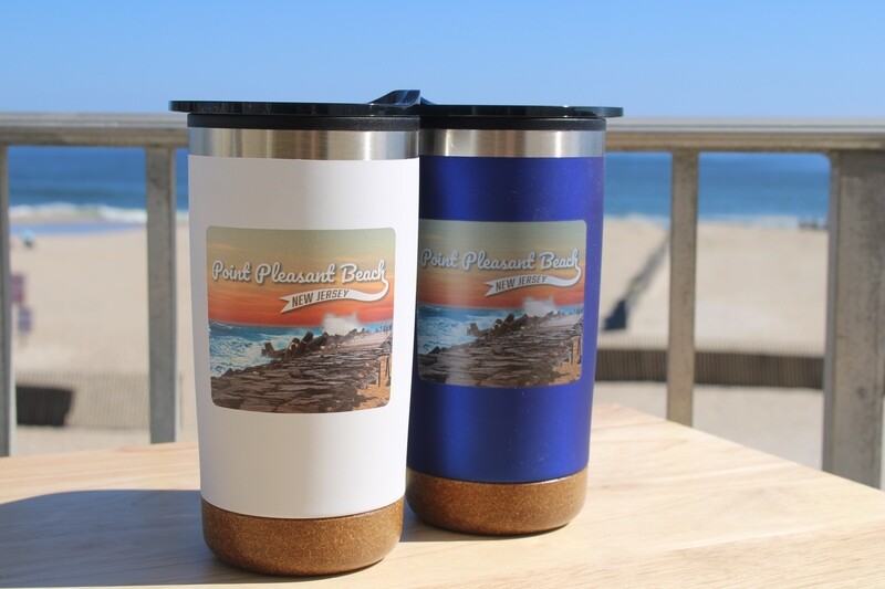 Point Pleasant Beach Insulated Tumbler with Cork Bottom