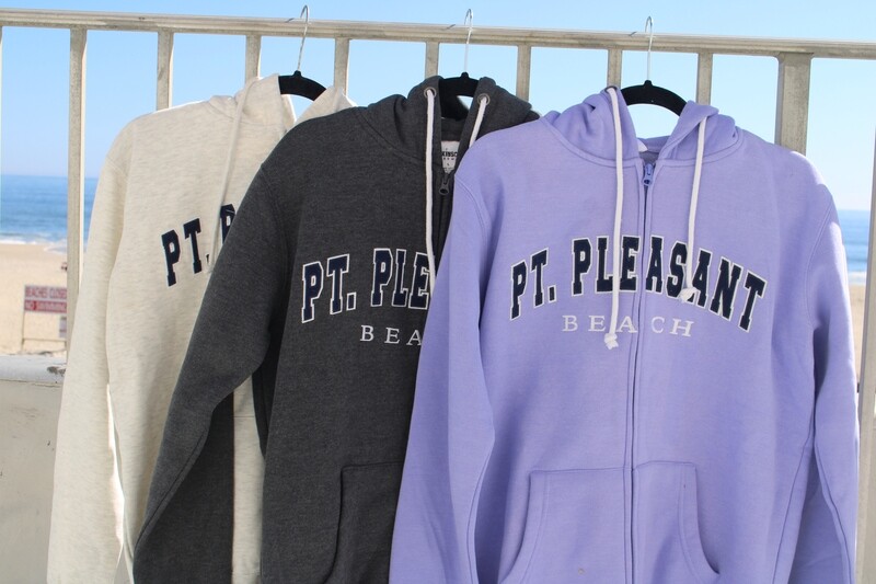 Point Plesant Beach Embroidered Adult Zip Up Hoodie