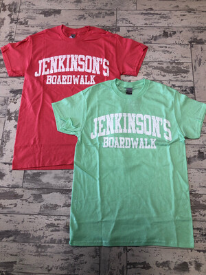 Jenkinson&#39;s Boardwalk t-shirts in coral and mint
