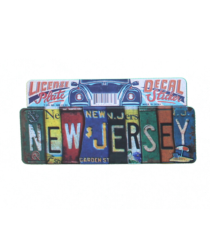 New Jersey License Plate Sticker